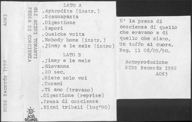a063 gli acidi tonanti: presa di coscienza 1992 a063 gli acidi tonanti: presa di coscienza 1992